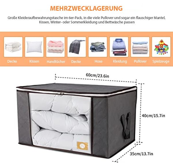 Large storage bag for clothes