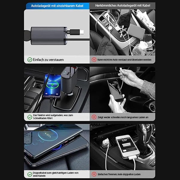 Retractable Car Charging Hub