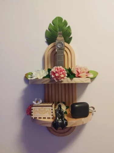 Boho-Hängeregale aus Holz für die Wand photo review