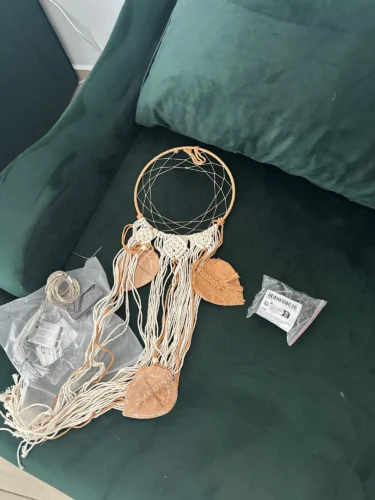 Boho Makramee Traumfänger mit Federn photo review