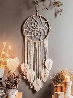 Boho Makramee Traumfänger mit Federn