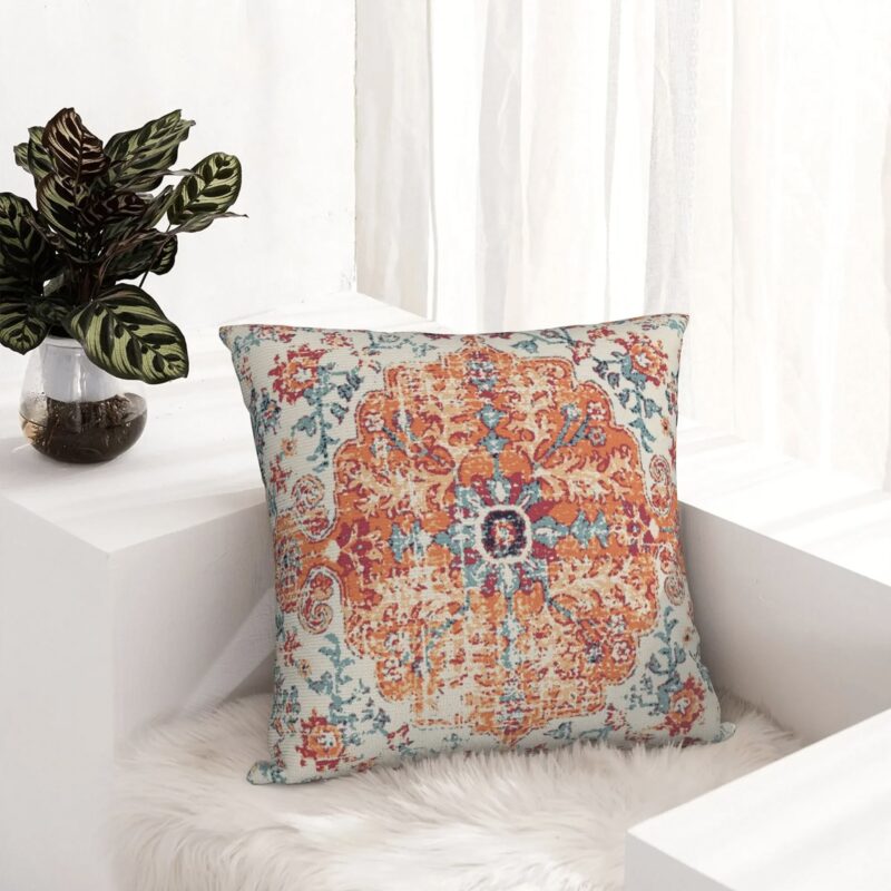 Aztec Terracotta Pillow Cover