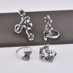 Blumen Blatt Ring Set Blumen Blatt Ring Set