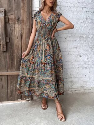 Bohemian Print Strandkleid