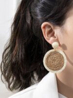 Boho Raffia Ohrringe Damen