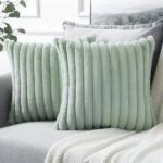 Furora Boho Plüsch Kissenbezug green Furora Boho Plüsch Kissenbezug green