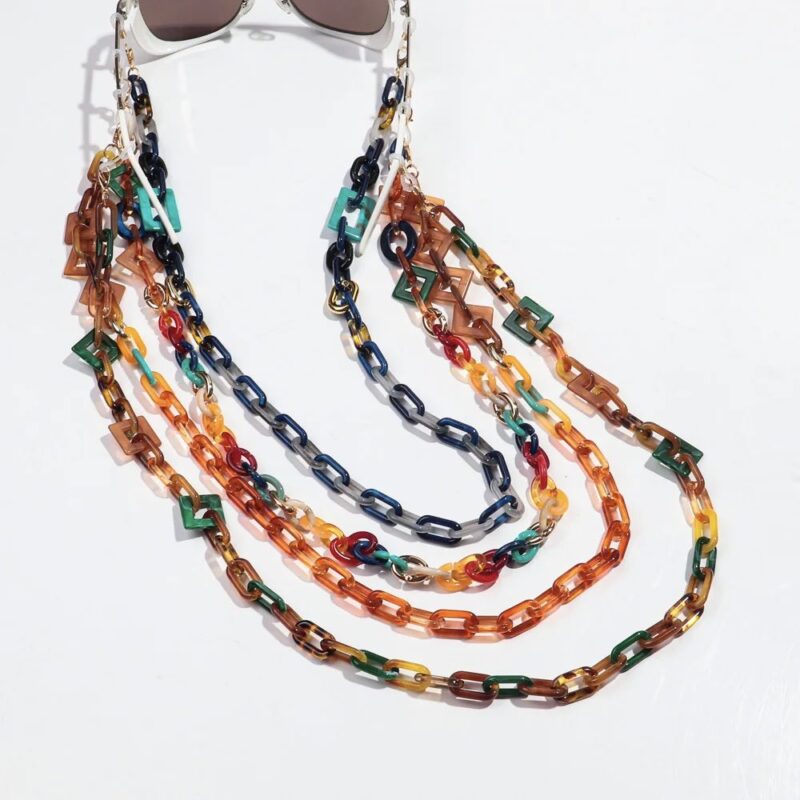 Geometrische Brillenhalter Kette