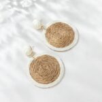 Handmade Rattan Drop Earrings