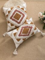 Mehrfarbiger Chenille Kissenbezug Boho Akzent Kissenbezug