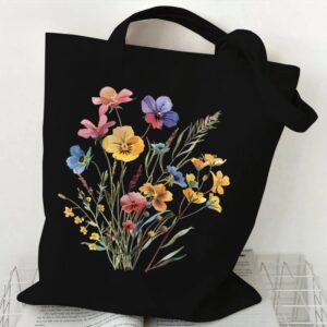 Retro Blumen Tote Handtasche