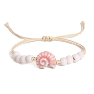 Rosa Keramik Perlen Boho Schmuck
