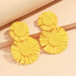 Sunflower Raffia Earrings Sunflower Raffia Earrings