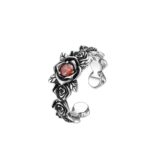 Vintage Red Crystal Flower Ring Vintage Red Crystal Flower Ring
