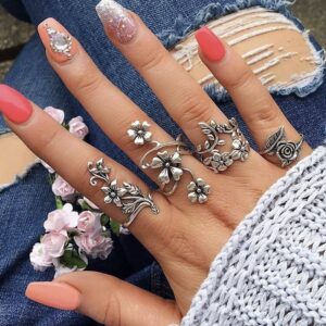 Vintage Silber Verstellbare Ringe