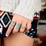 handgemachter look wickelring silber